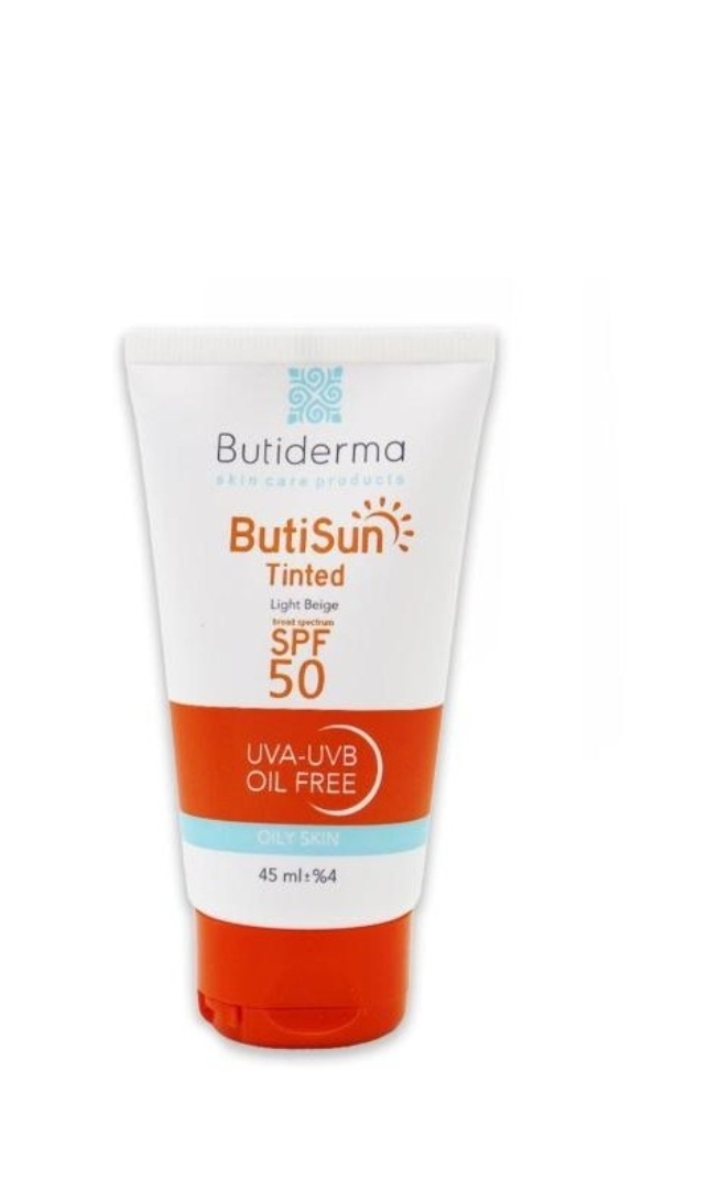 کرم ضد آفتاب پوست چرب SPF50 رنگی بیوتی درما 45 میلی لیتری